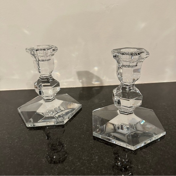 Val St. Lambert Crystal Candle Holders - Picture 6 of 7